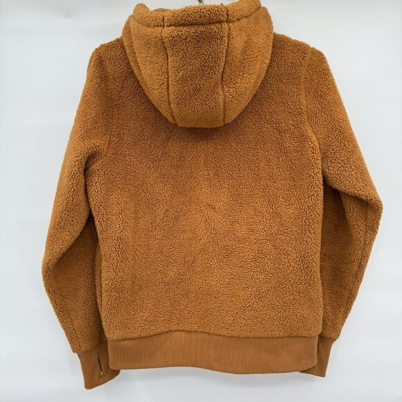 Athleta‎ Tugga Sherpa Hoodie Cattail Brown Women's Size Medium Athletic Gym - Picture 2 of 6